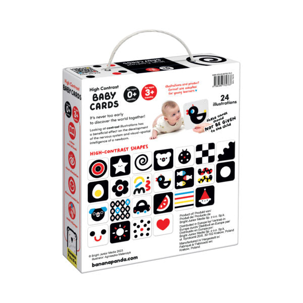 High Contrast Baby Cards 0m+, 3m+