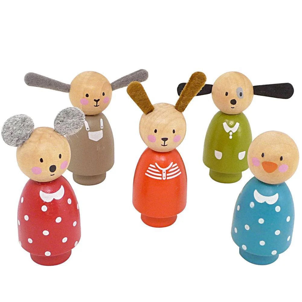 Wooden Characters - 5 pieces