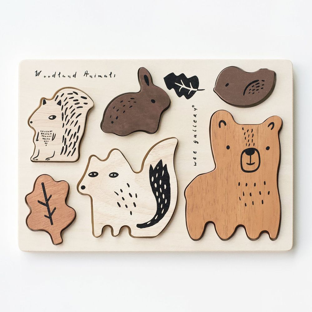Wooden Tray Puzzle - Woodlands Animals