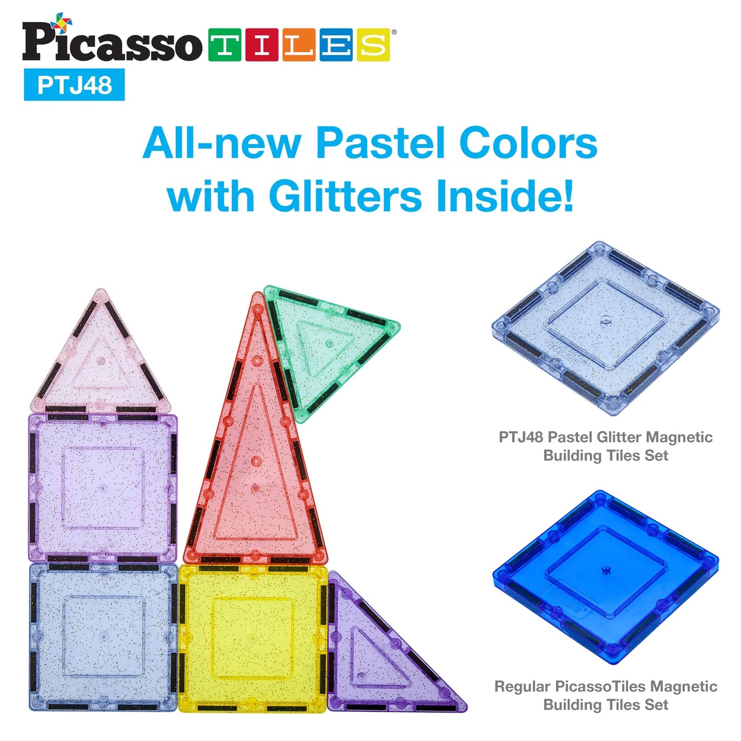 Picasso Tiles - 48 PCS (Glitter)