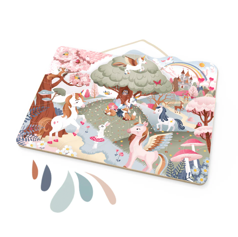Wooden Magnetic Puzzle - Unicorn (48 pcs )