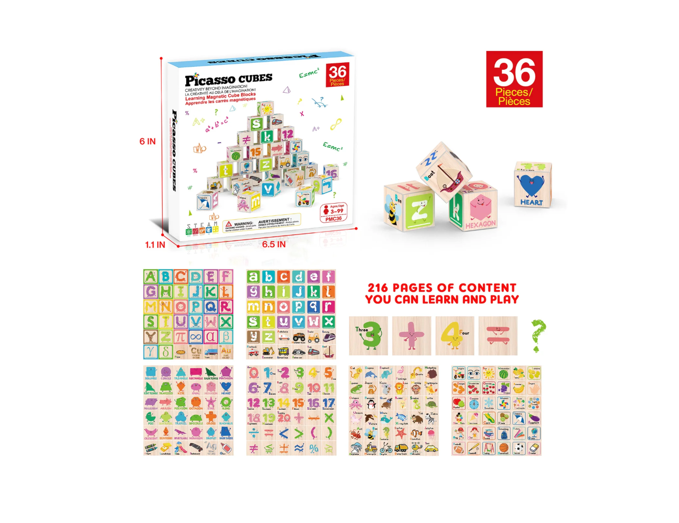 Magnetic Cubes - 36 pcs