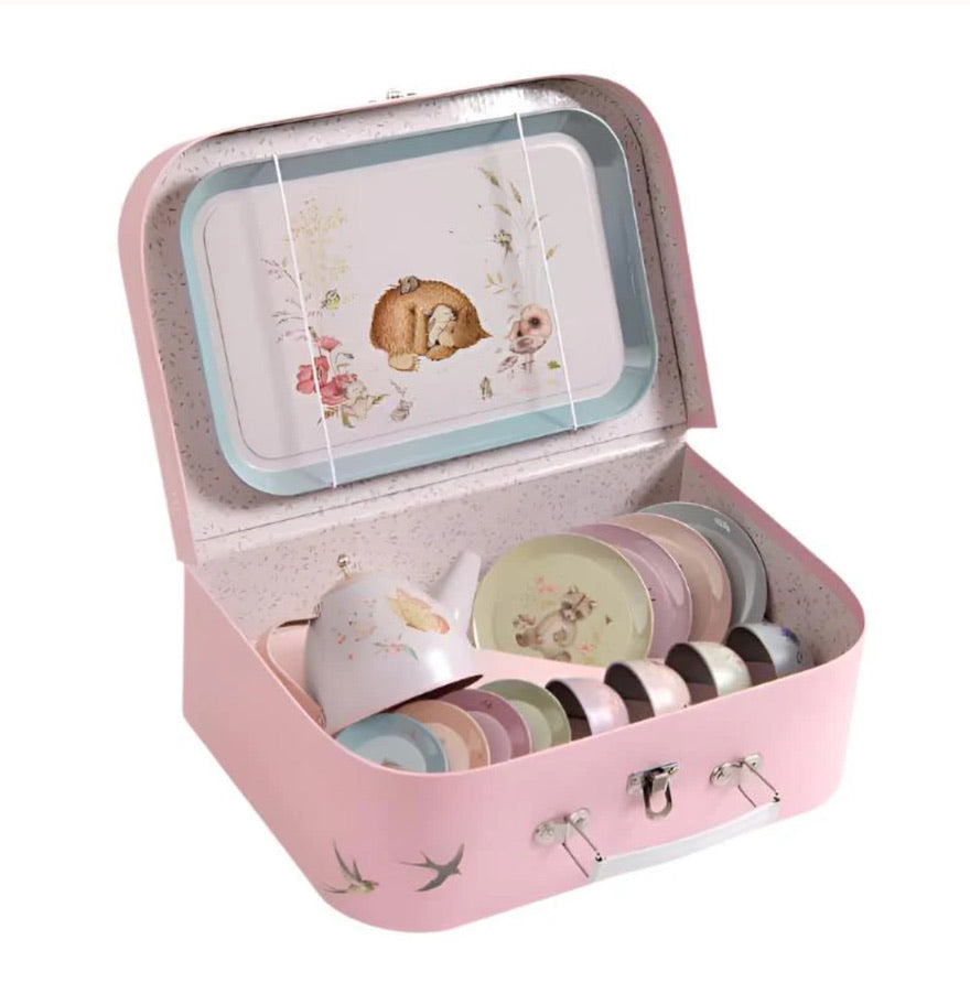 Suitcase - Tea Party Metal Set "The Rosalies"