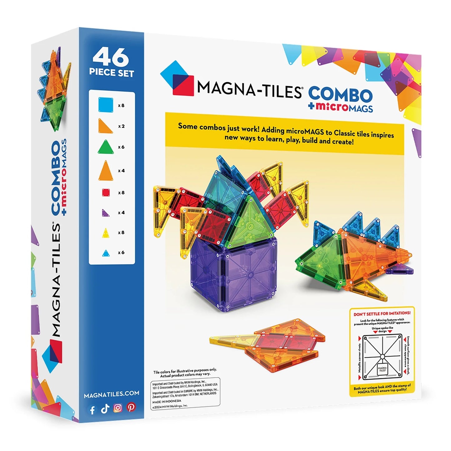 Magna Tiles - Combo 46 Pcs