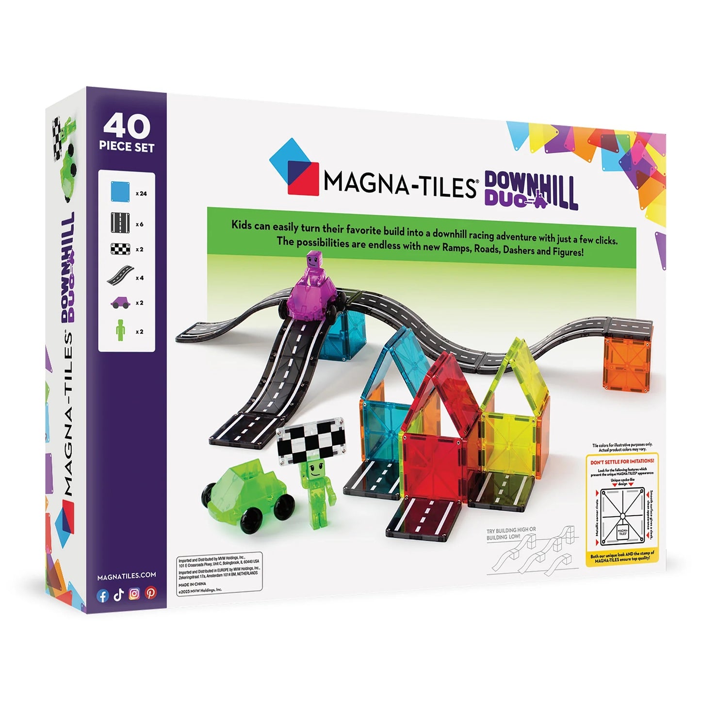 Magna Tiles - Downhill Duo - 40 Pcs