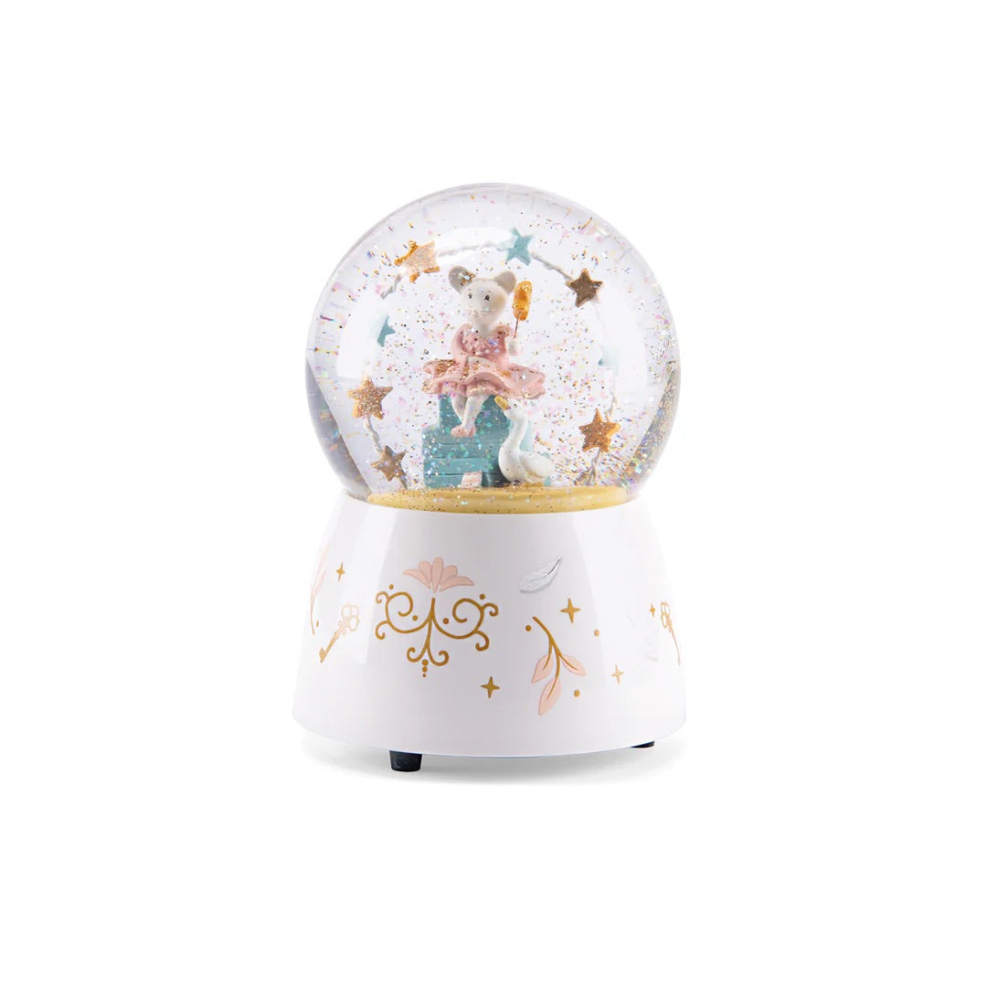 Musical Snow Globe - White