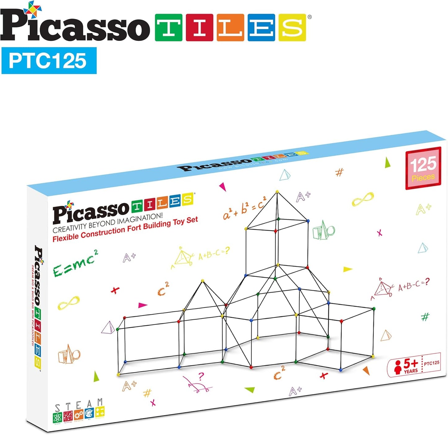 Building Fort - 125 Pcs - Picasso Tiles