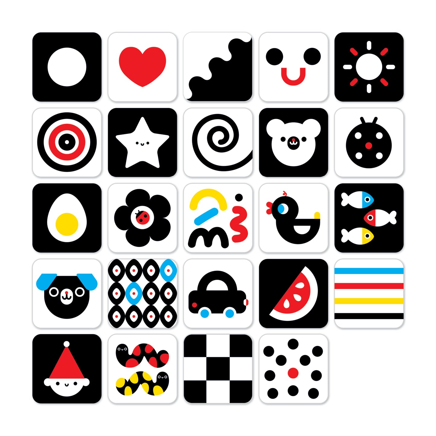 High Contrast Baby Cards 0m+, 3m+