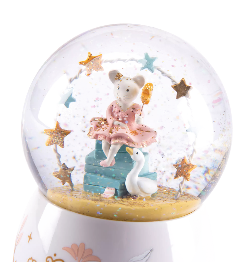 Musical Snow Globe - White
