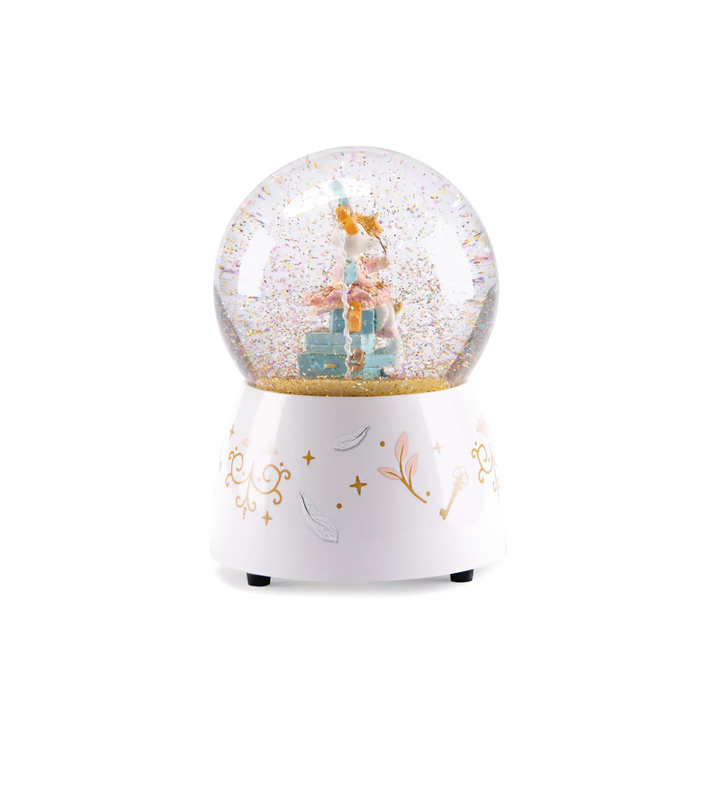 Musical Snow Globe - White