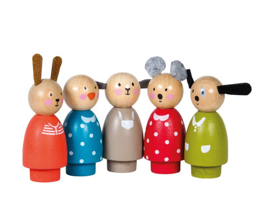 Wooden Characters - 5 pieces
