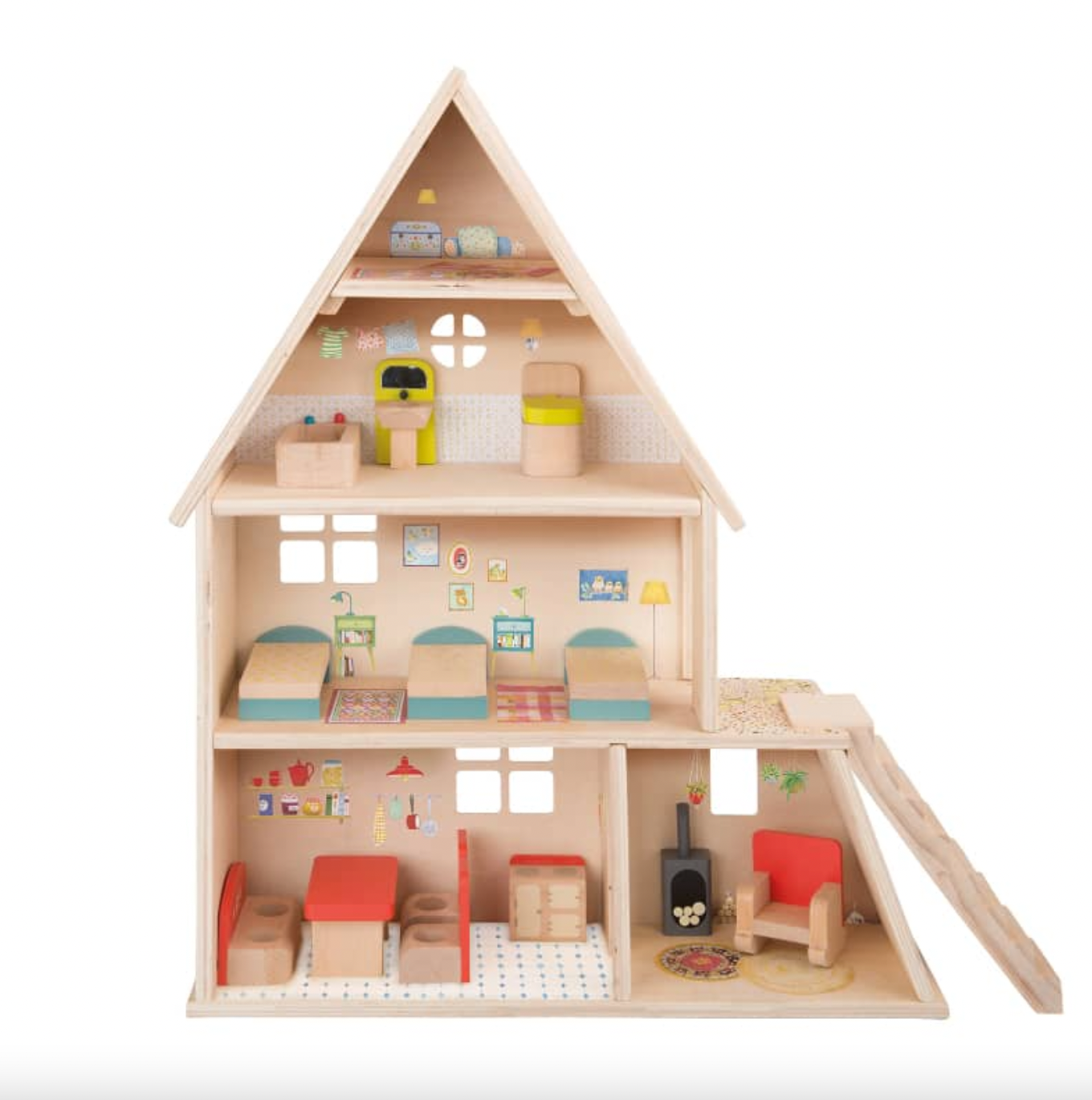 Wooden Play House "The Big Family" - MR