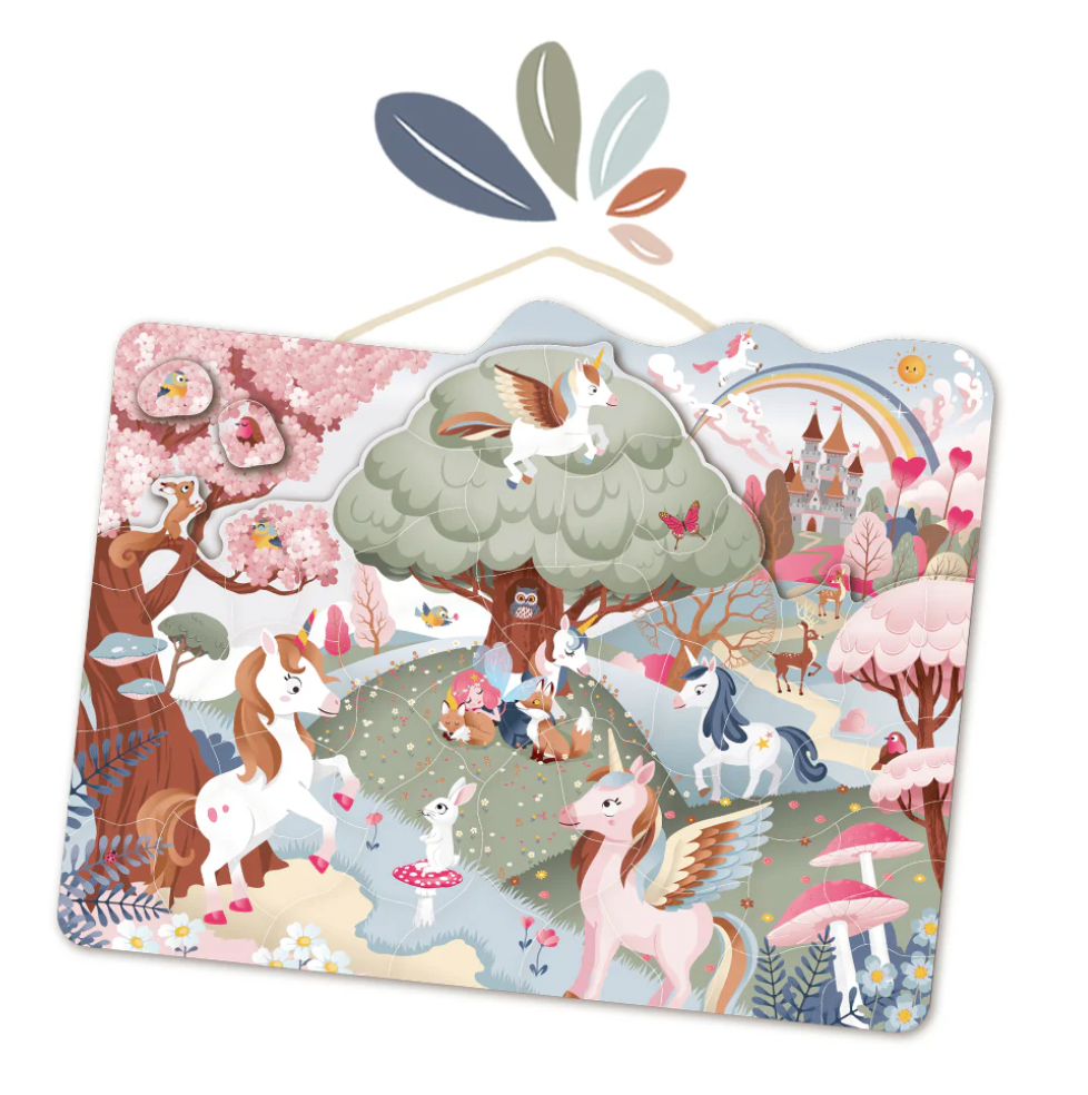 Wooden Magnetic Puzzle - Unicorn (48 pcs )