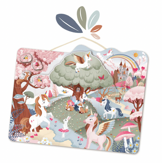 Wooden Magnetic Puzzle - Unicorn (48 pcs )