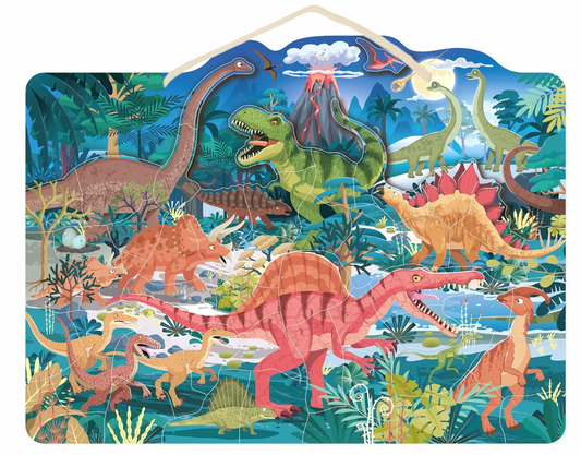 Wooden Magnetic Puzzle - Dinosaur (48 pcs )