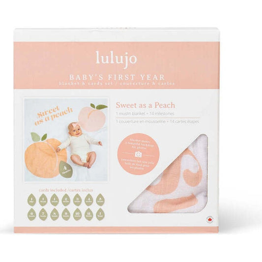 First Year Blanket & Card Set - Durazno